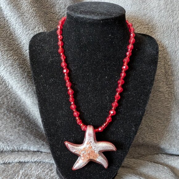 Murano Star necklace is reversible #13 - Picture 1 of 5